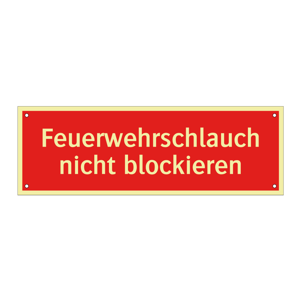 Feuerwehrschlauch nicht blockieren
