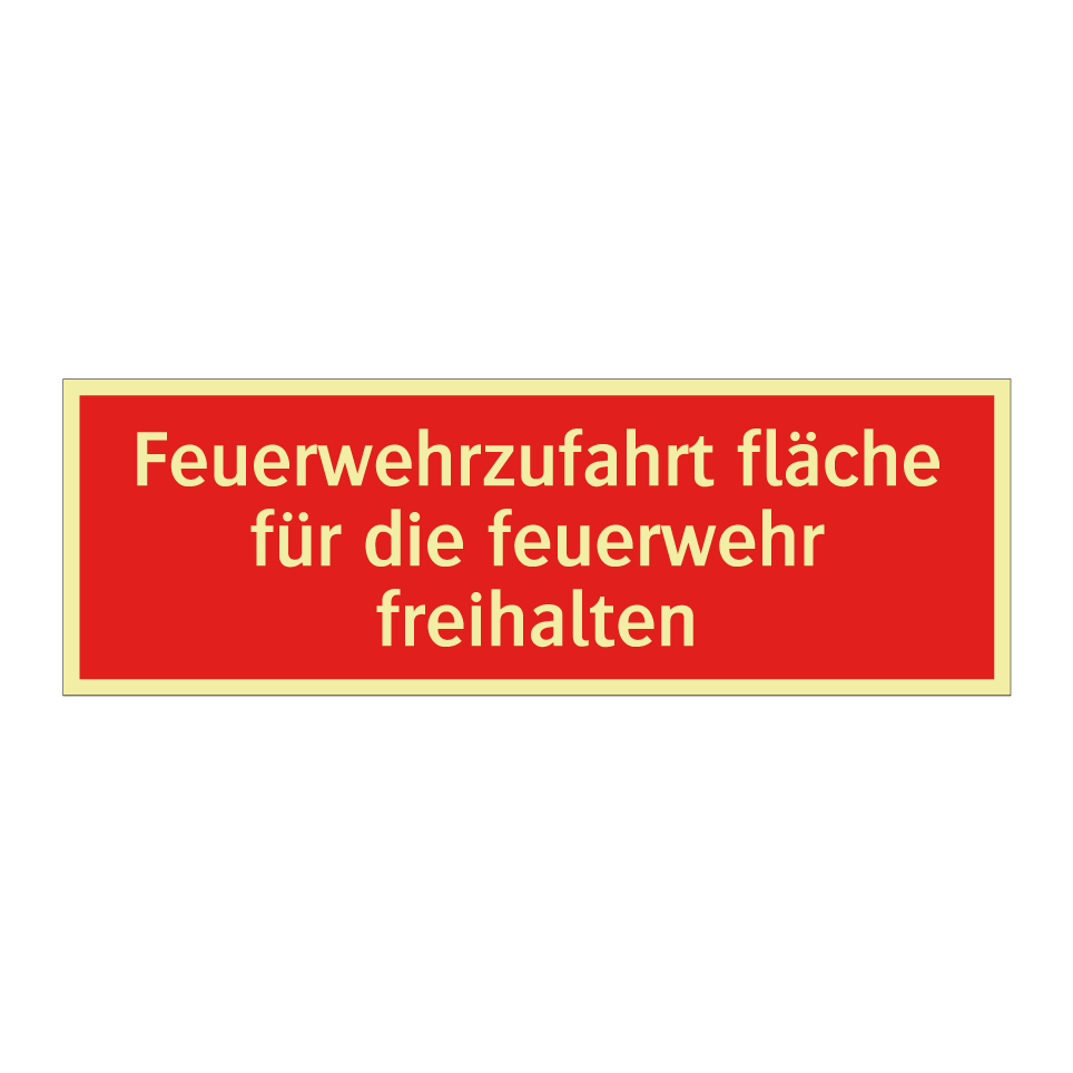 Feuerwehrzufahrt fläche für die feuerwehr freihalten