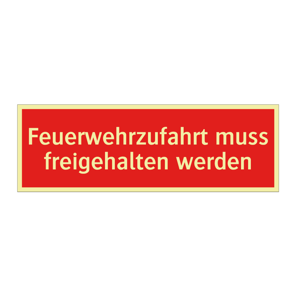 Feuerwehrzufahrt muss freigehalten werden