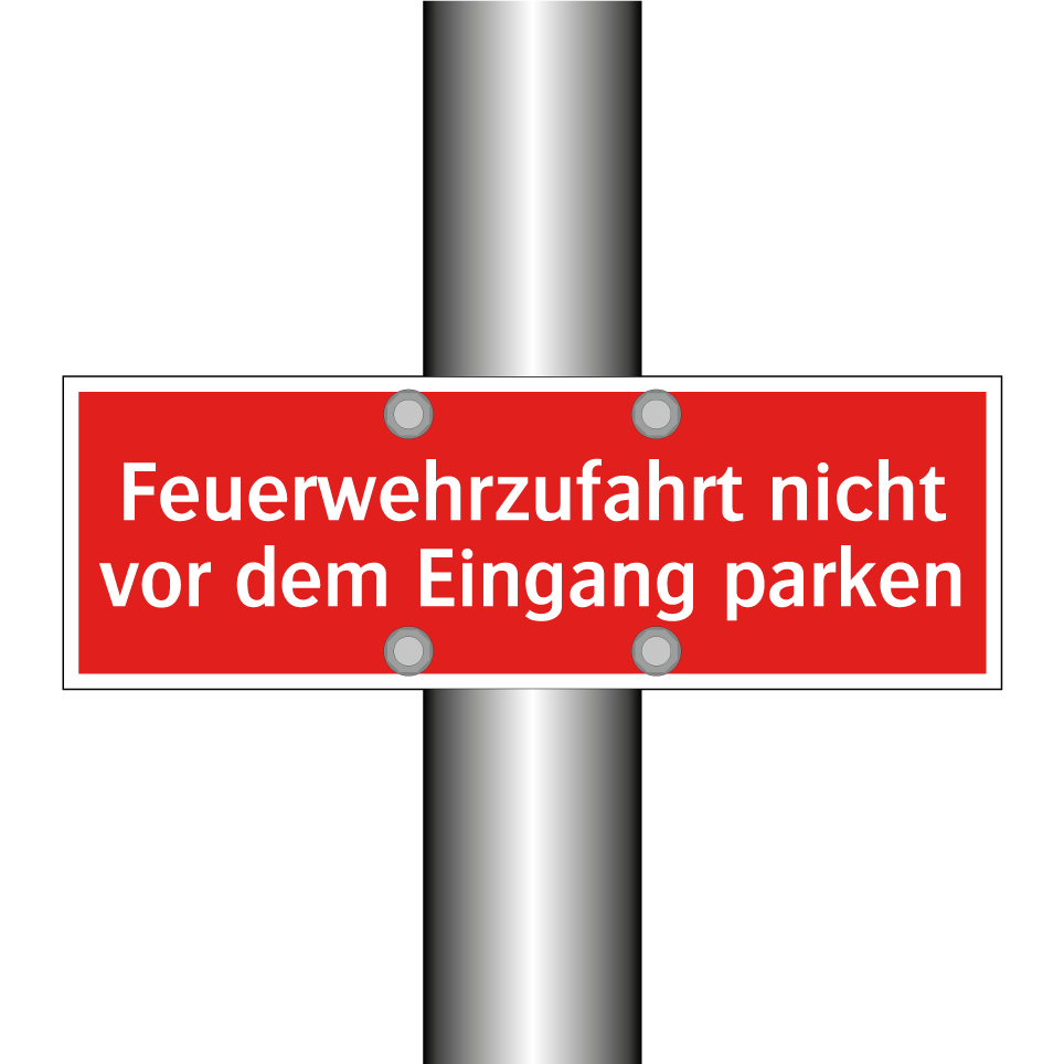 Feuerwehrzufahrt nicht vor dem Eingang parken