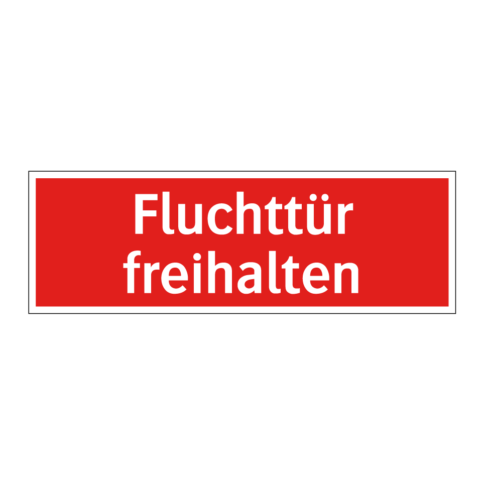 Fluchttür freihalten