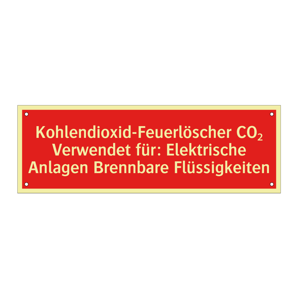 Kohlendioxid-Feuerlöscher CO₂ Verwendet für: Elektrische Anlagen Brennbare Flüssigkeiten