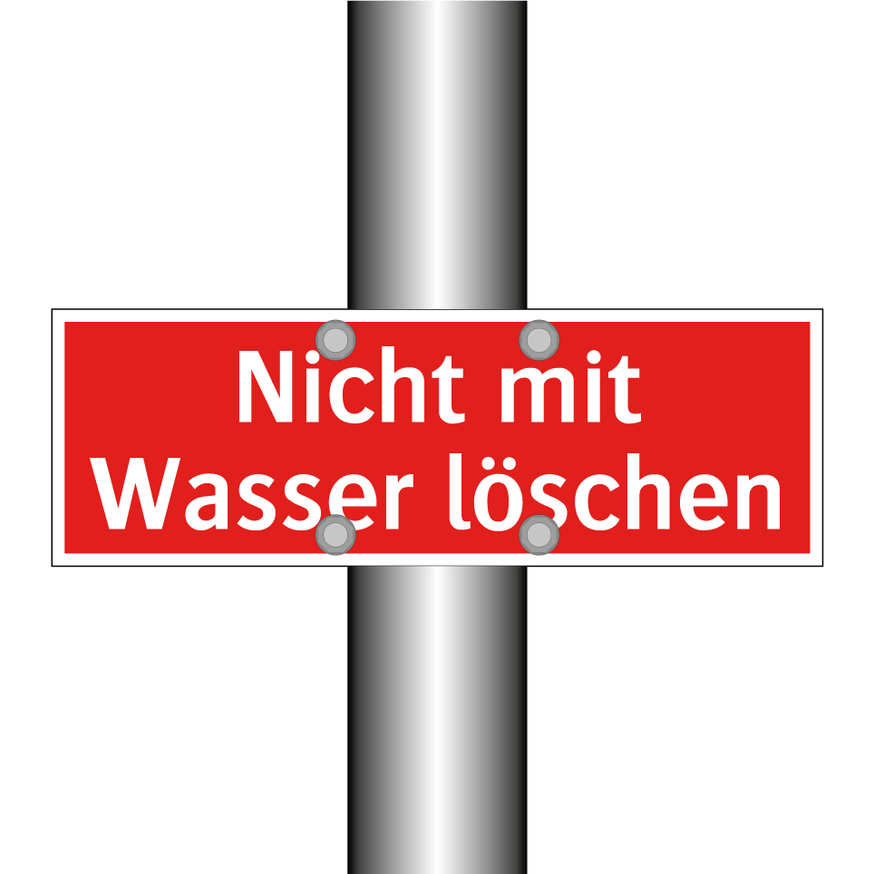 Nicht mit Wasser löschen