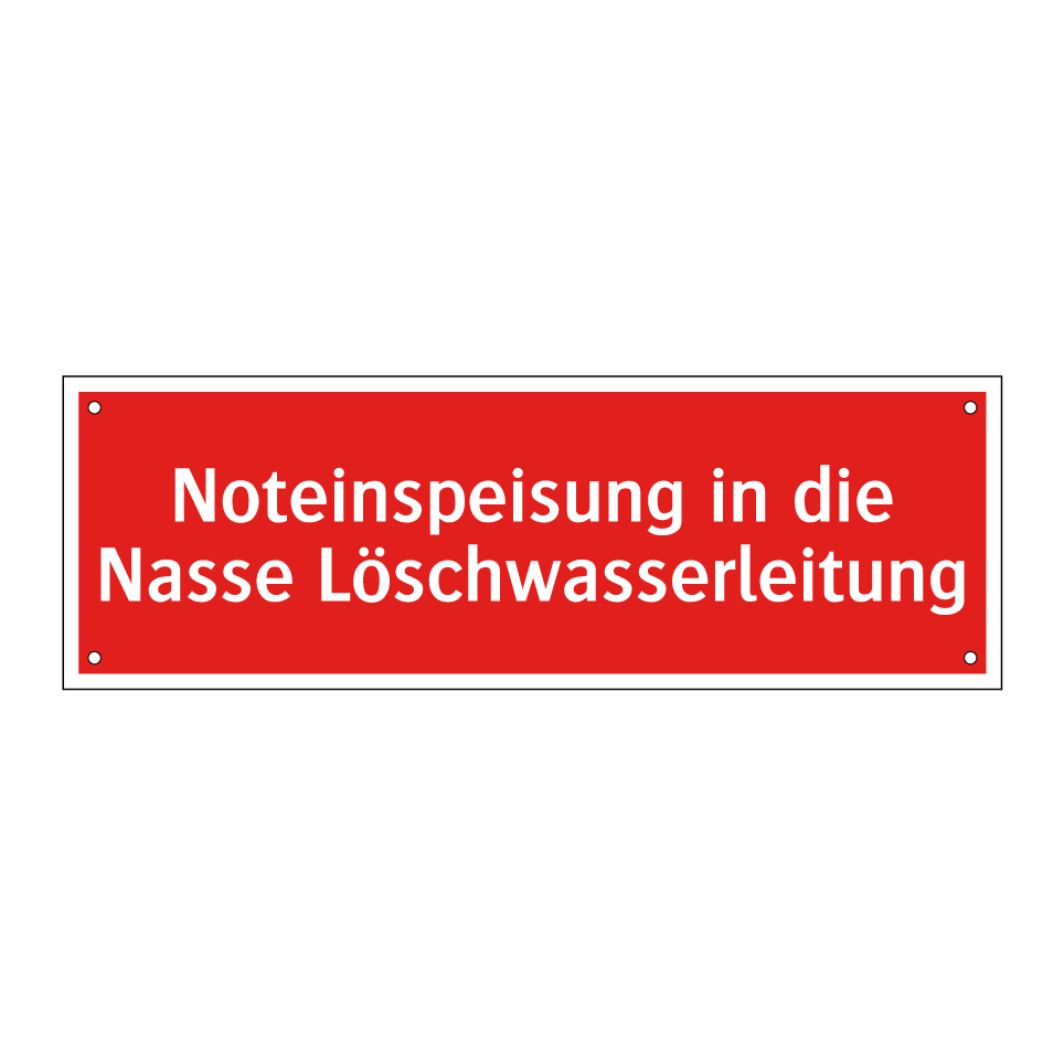 Noteinspeisung in die Nasse Löschwasserleitung