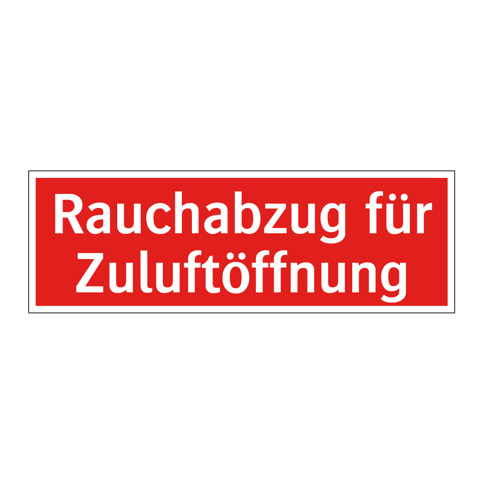 Rauchabzug für Zuluftöffnung