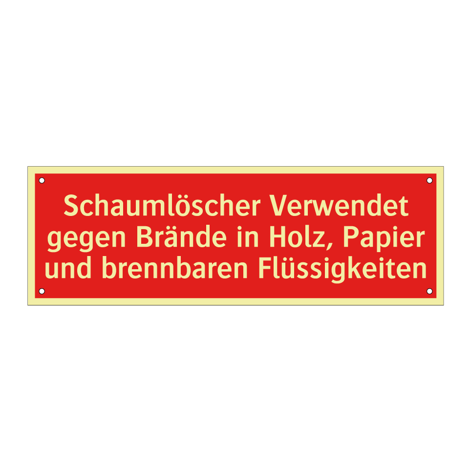 Schaumlöscher Verwendet gegen Brände in Holz, Papier und brennbaren Flüssigkeiten