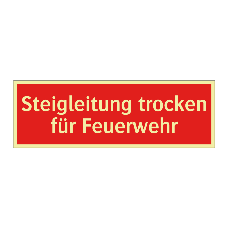 Steigleitung trocken für Feuerwehr