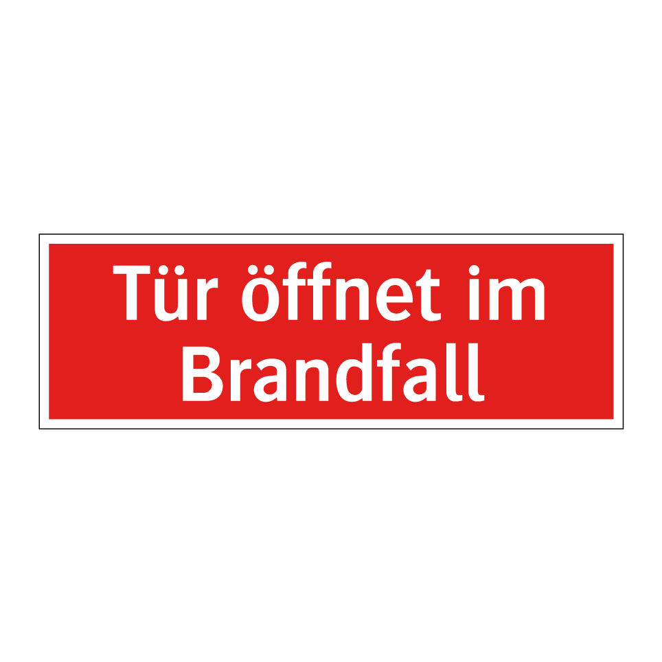 Tür öffnet im Brandfall