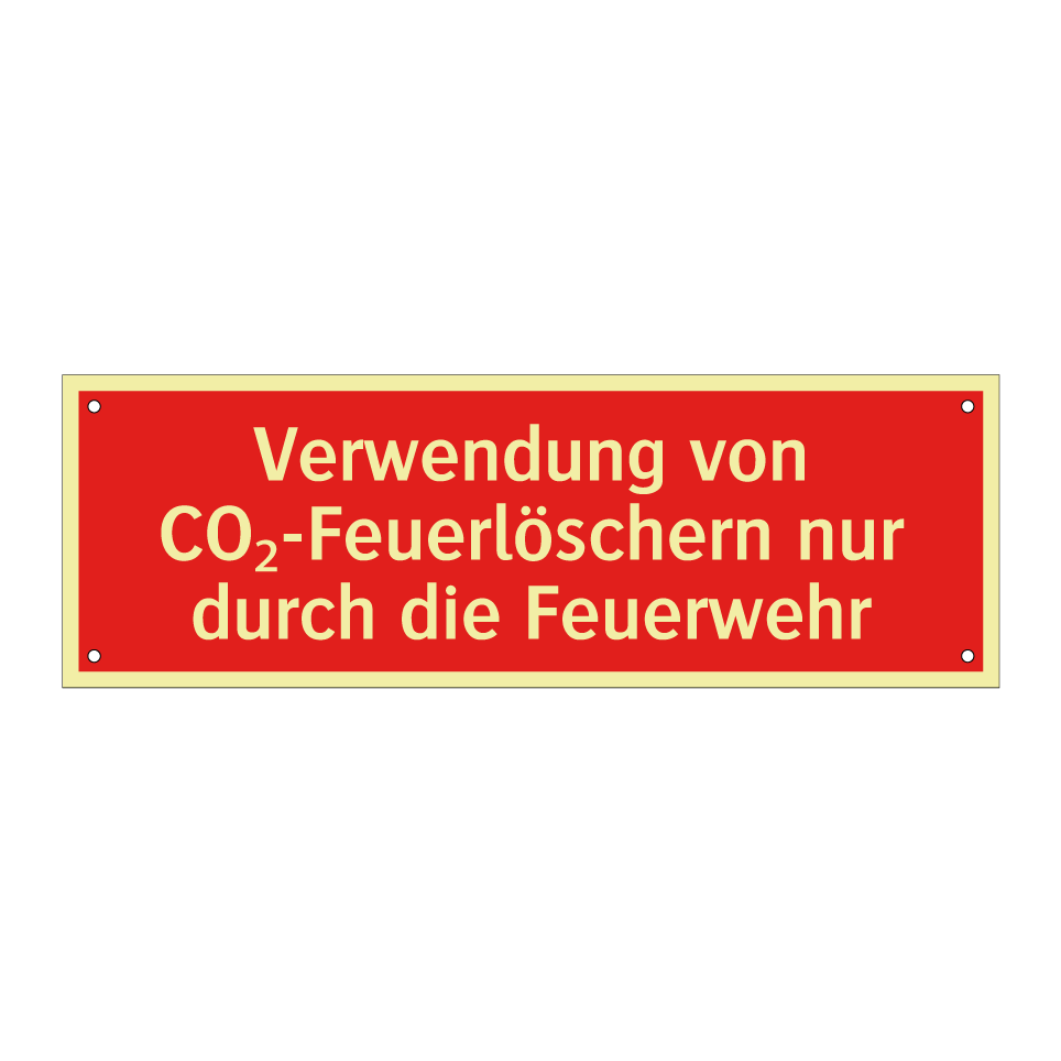 Verwendung von CO₂-Feuerlöschern nur durch die Feuerwehr
