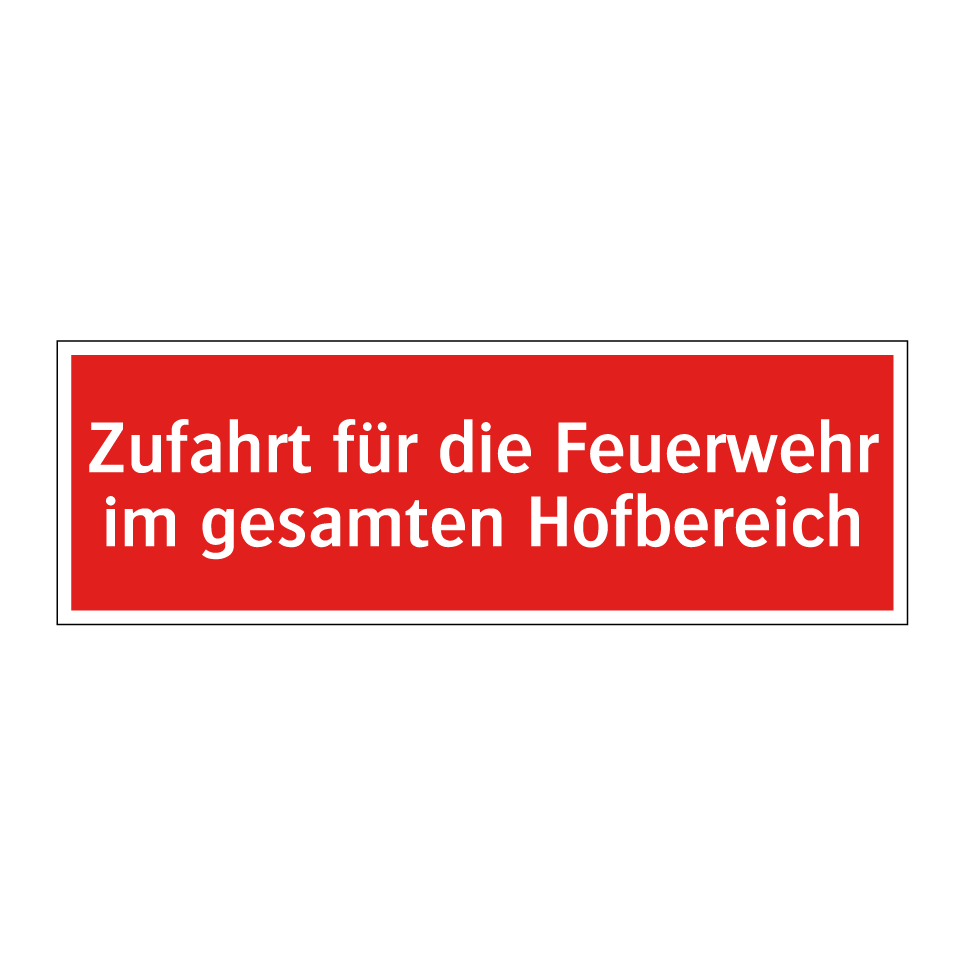Zufahrt für die Feuerwehr im gesamten Hofbereich