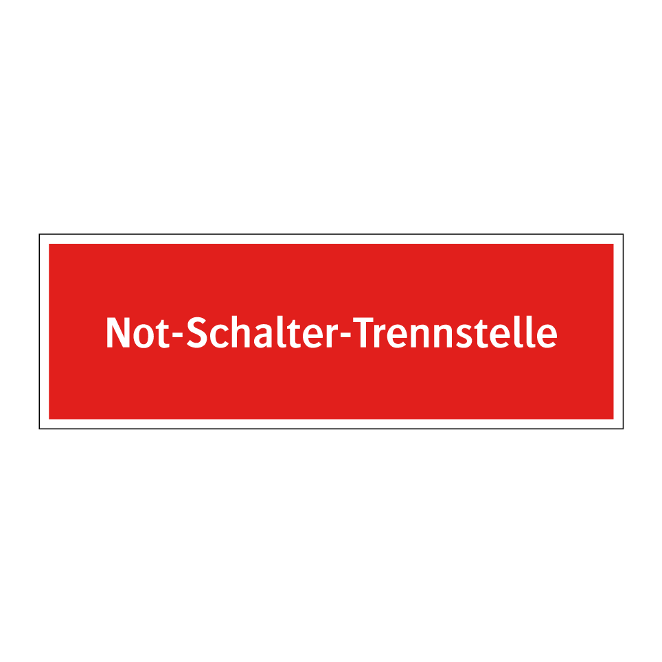 Not-Schalter-Trennstelle
