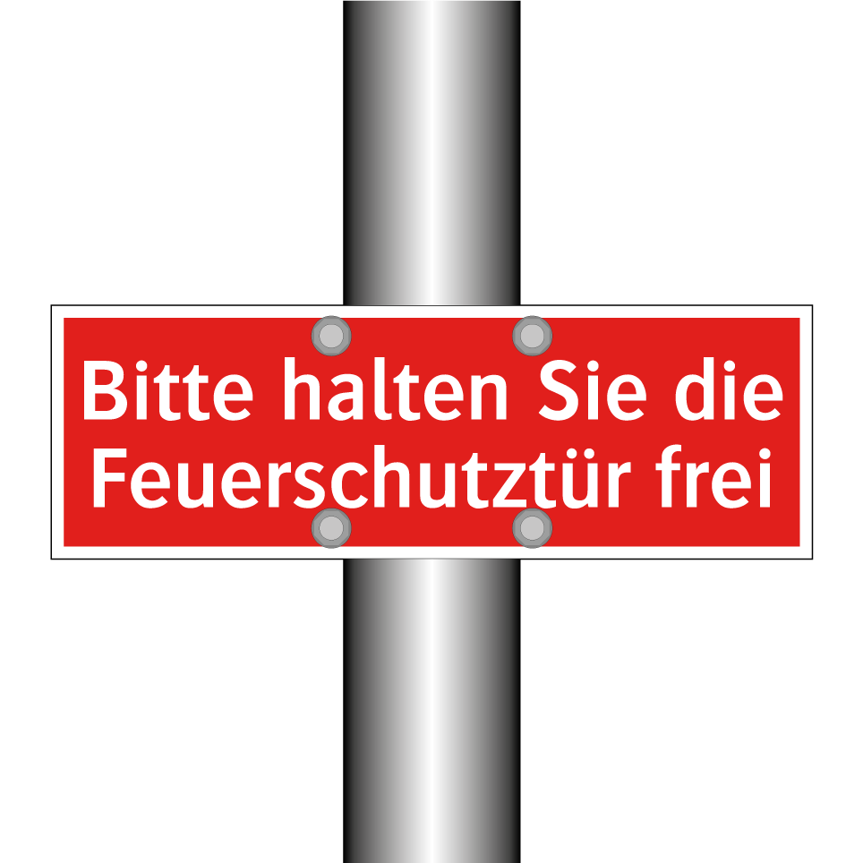 Bitte halten Sie die Feuerschutztür frei