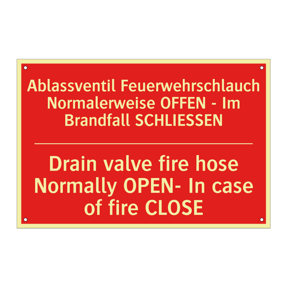 Ablassventil Feuerwehrschlauch /.../ - Drain valve fire hose Normally /.../