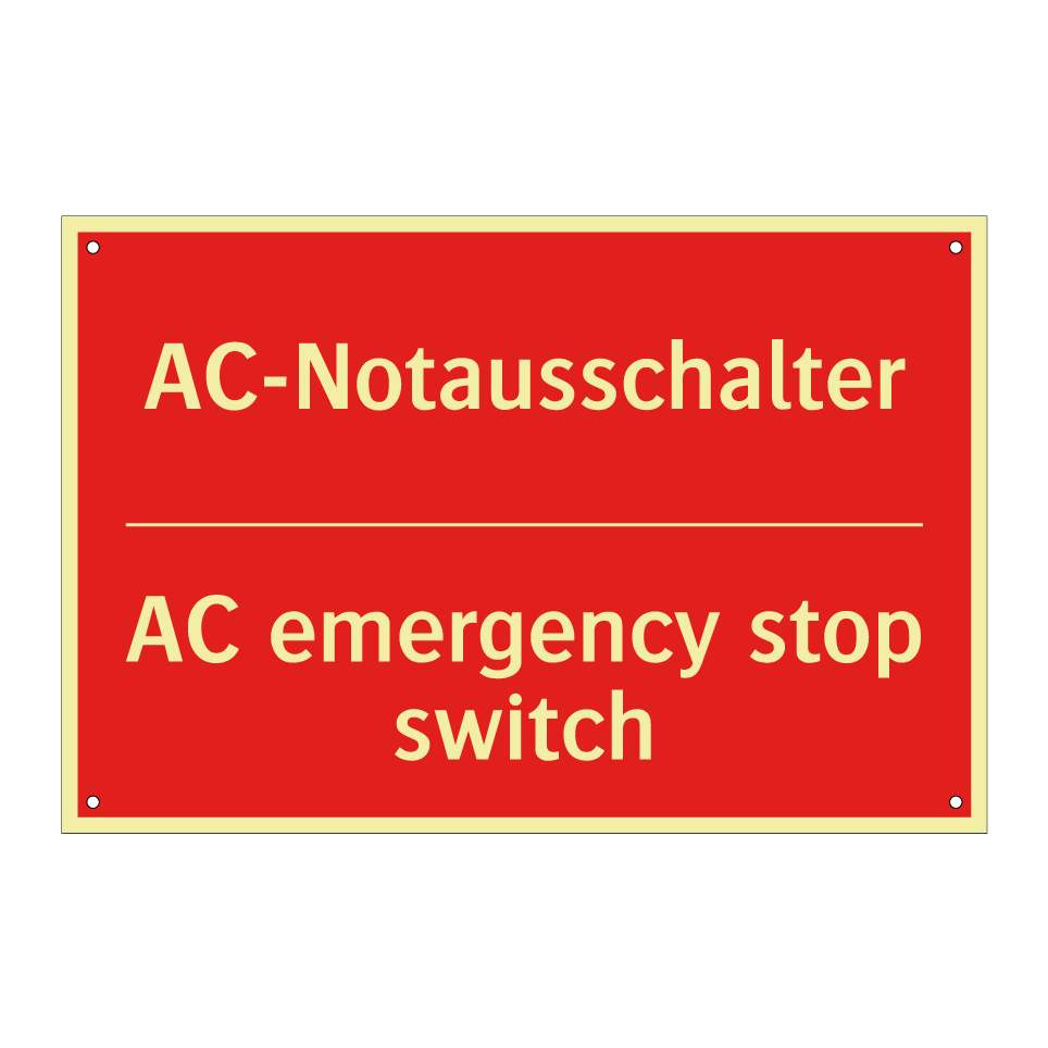 AC-Notausschalter - AC emergency stop switch