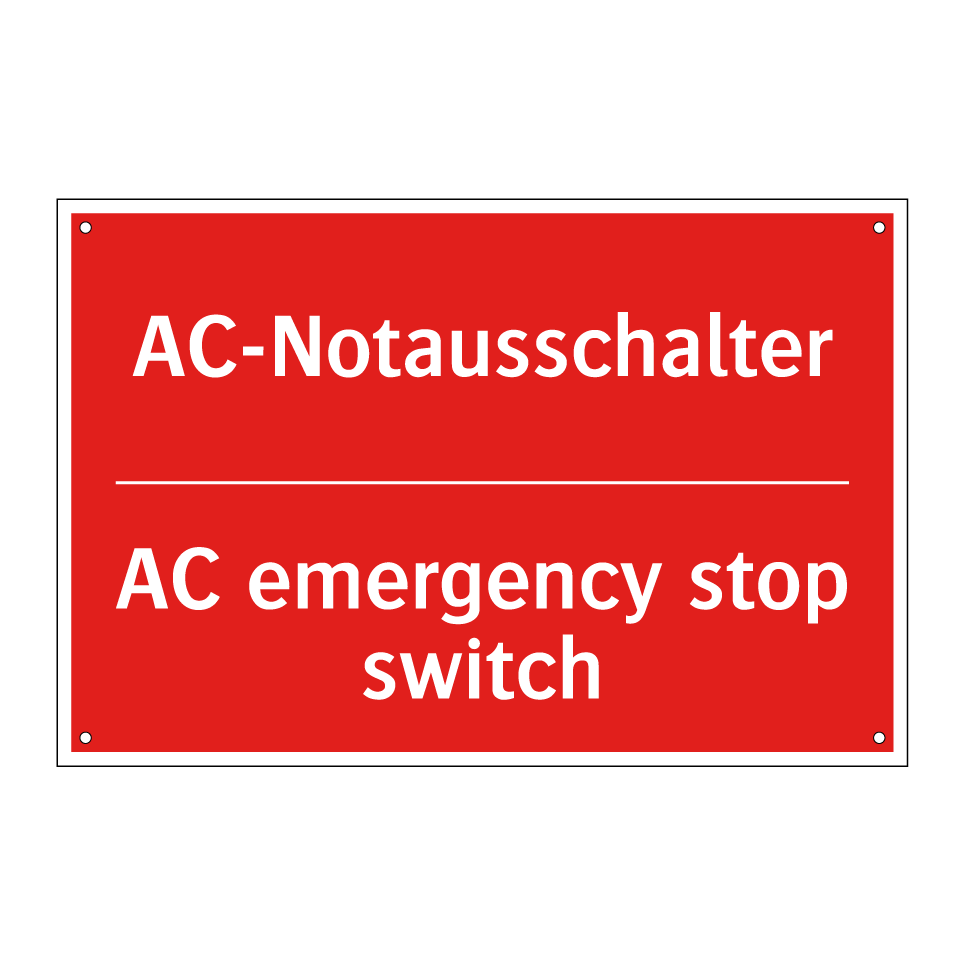 AC-Notausschalter - AC emergency stop switch