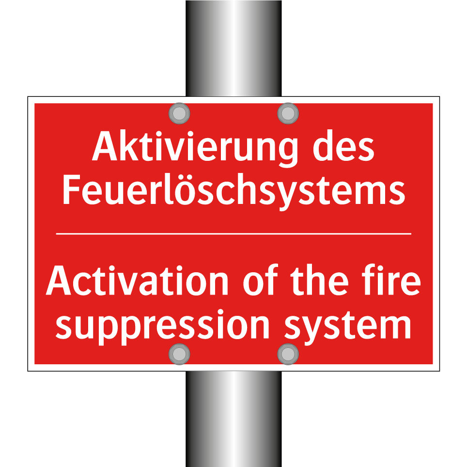 Aktivierung des Feuerlöschsystems/.../ - Activation of the fire suppression /.../