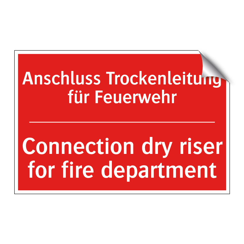 Anschluss Trockenleitung für Feuerwehr/.../ - Connection dry riser for fire /.../
