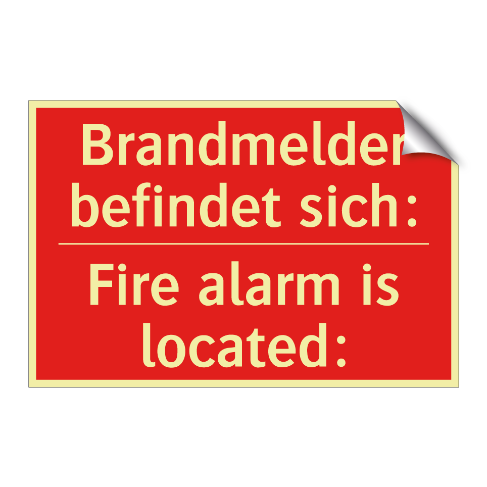 Brandmelder befindet sich: - Fire alarm is located: