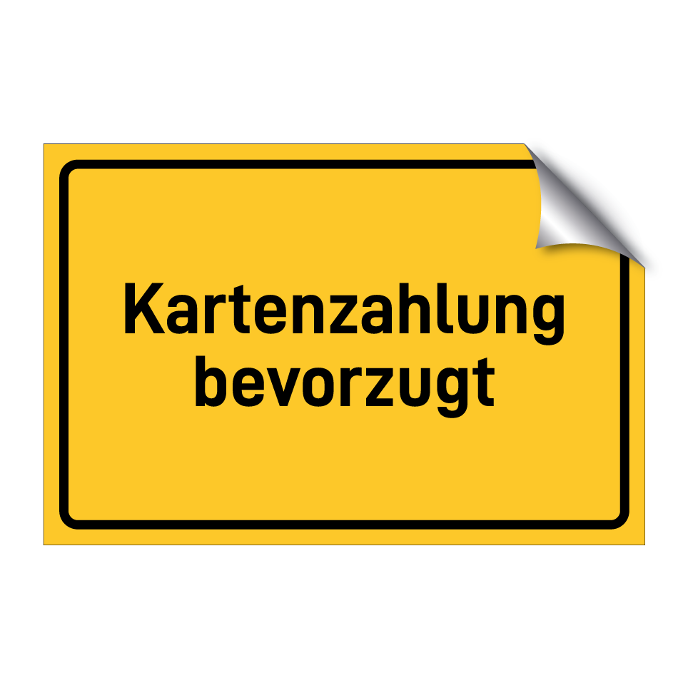 Kartenzahlung bevorzugt