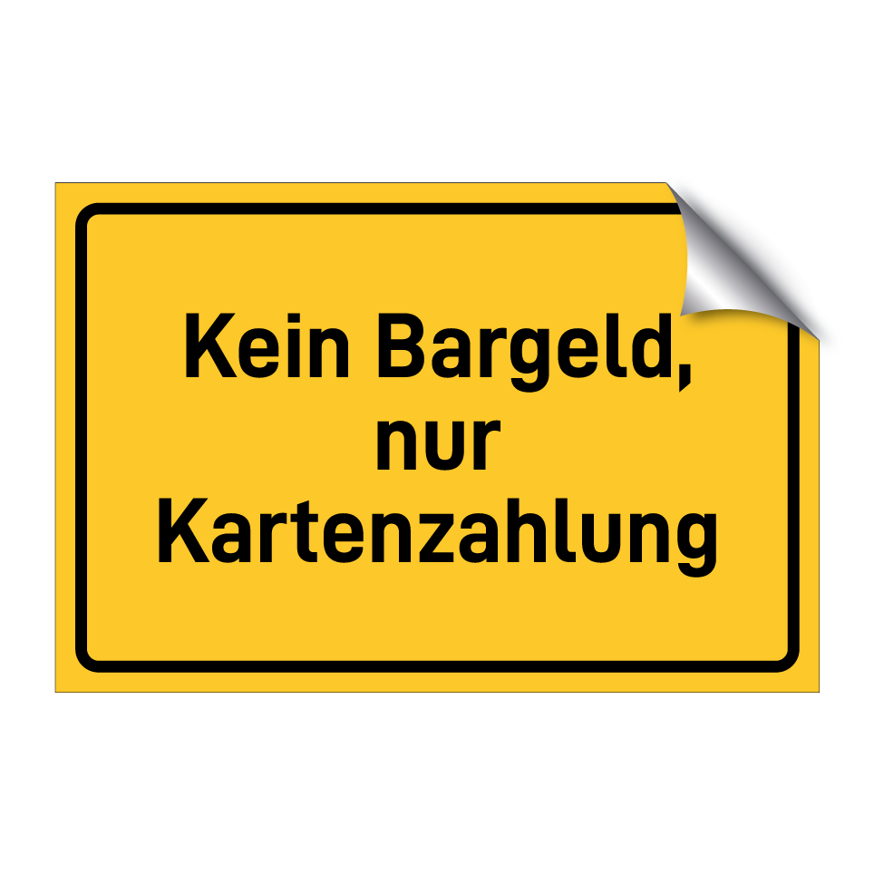 Kein Bargeld, nur Kartenzahlung