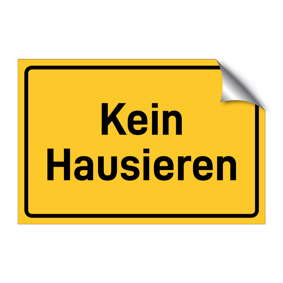 Kein Hausieren