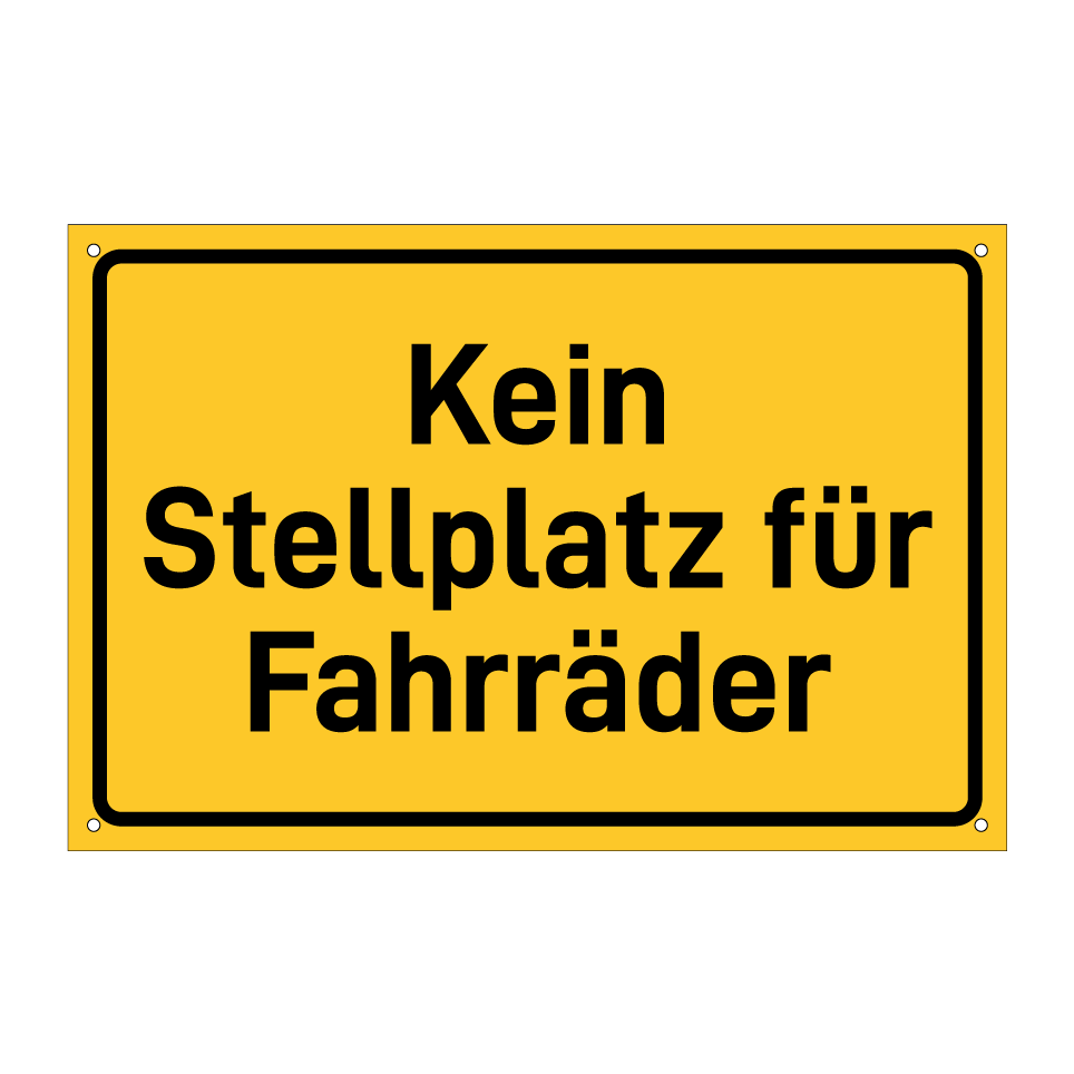 Kein Stellplatz für Fahrräder