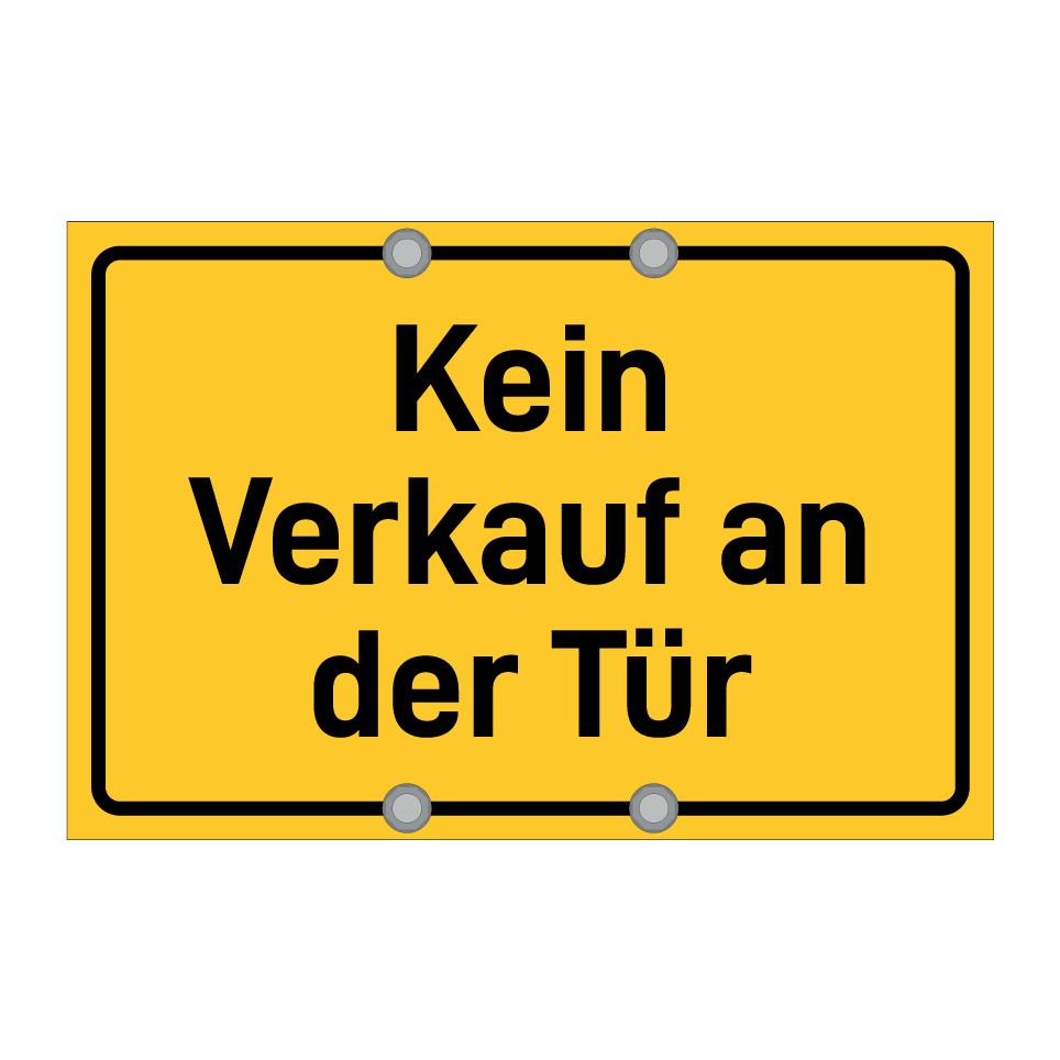 Kein Verkauf an der Tür