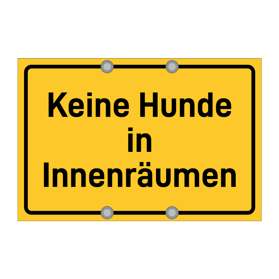 Keine Hunde in Innenräumen