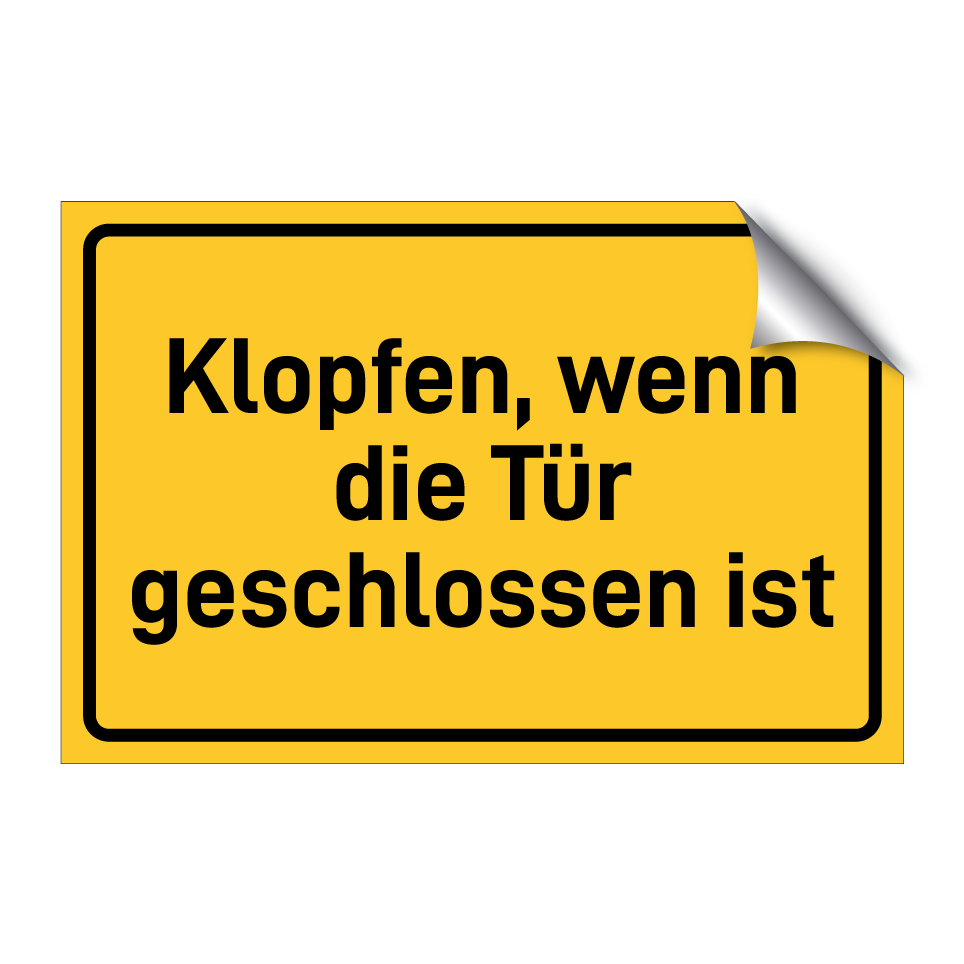 Klopfen, wenn die Tür geschlossen ist
