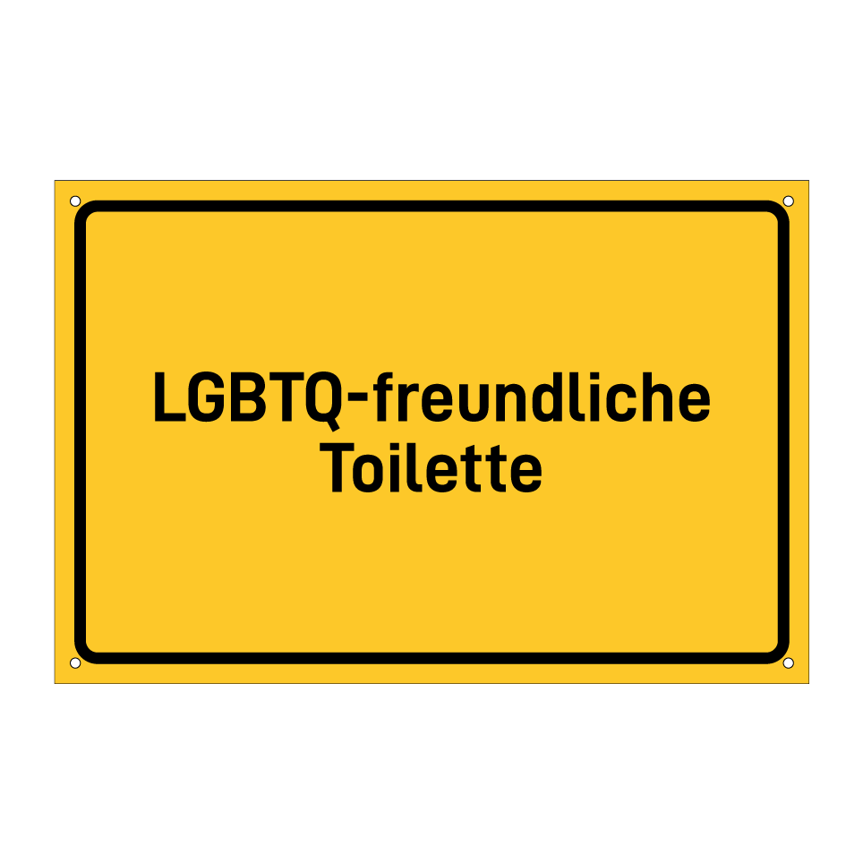 LGBTQ-freundliche Toilette