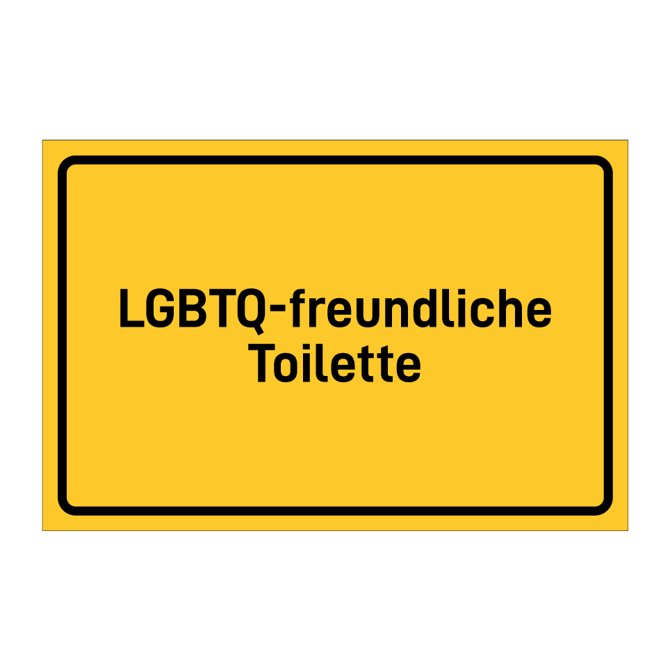 LGBTQ-freundliche Toilette
