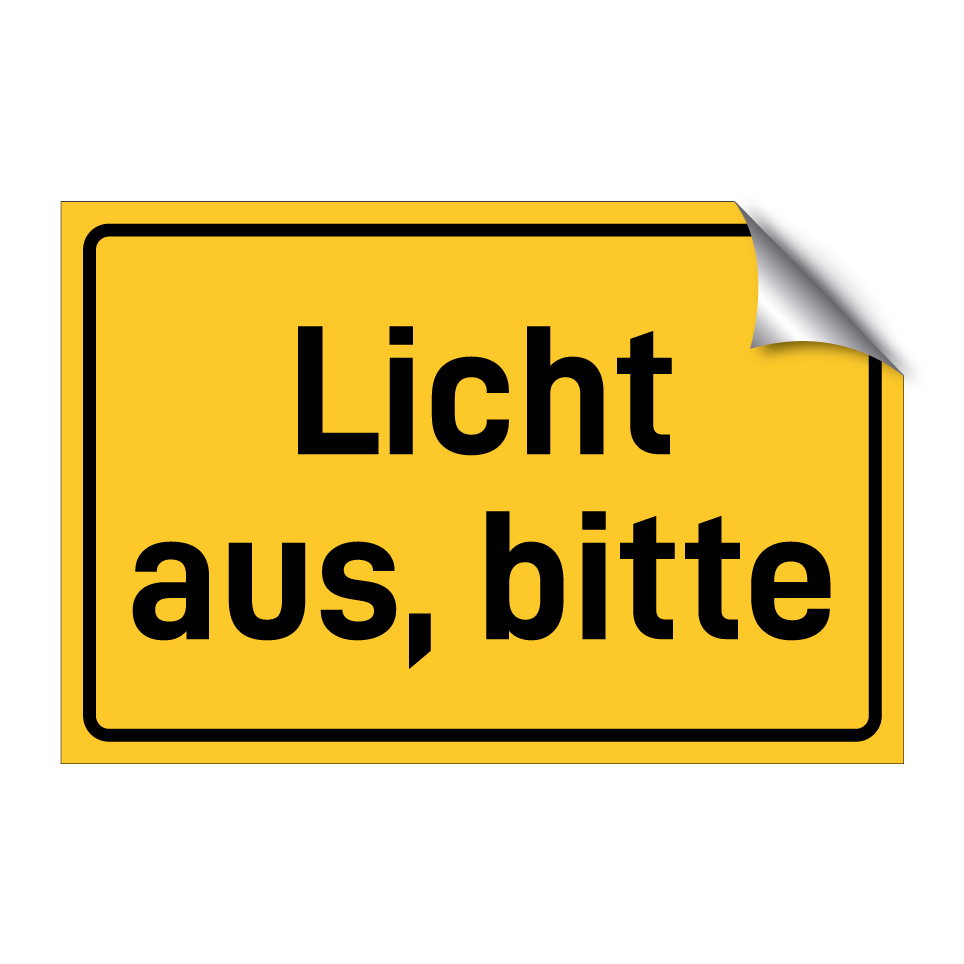 Licht aus, bitte