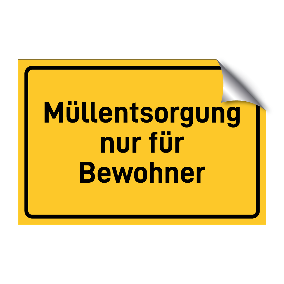 Müllentsorgung nur für Bewohner