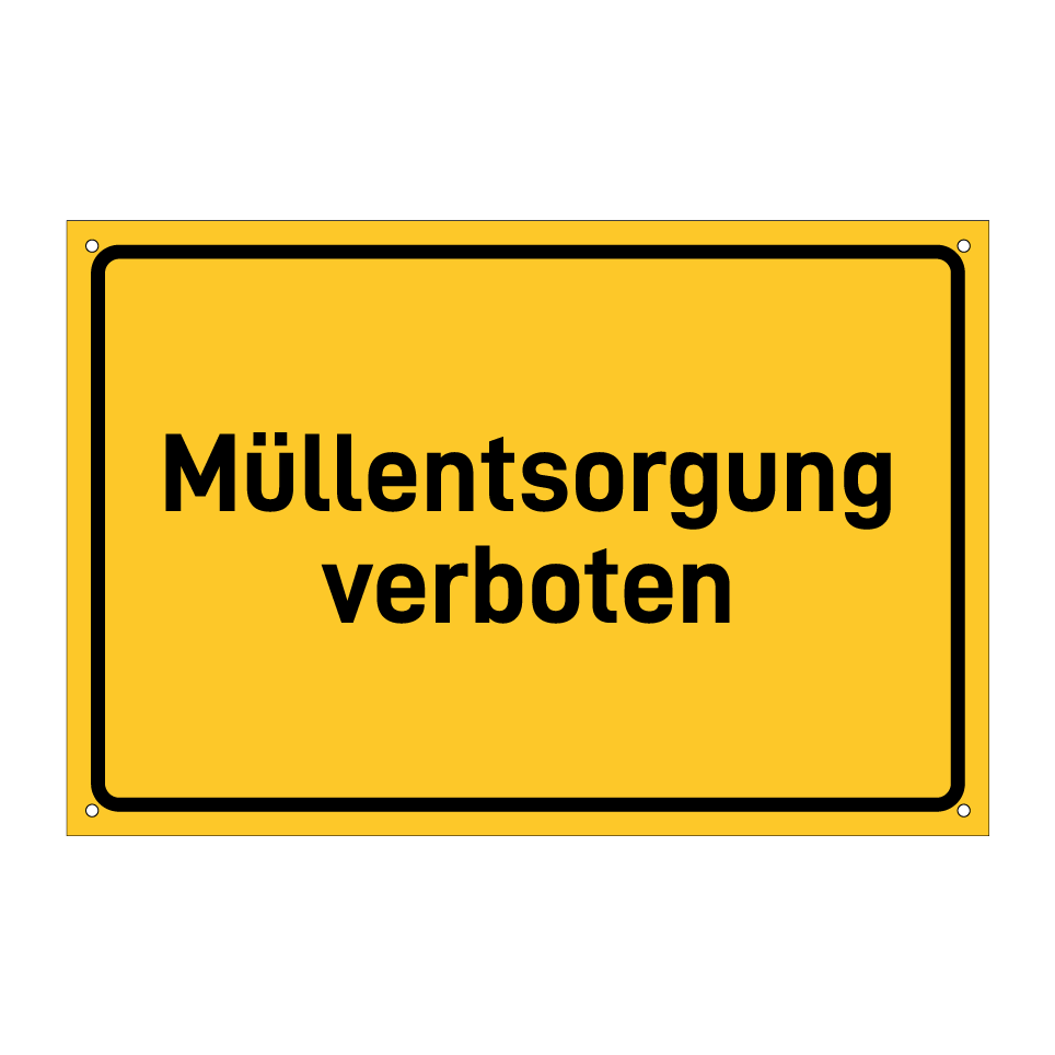 Müllentsorgung verboten