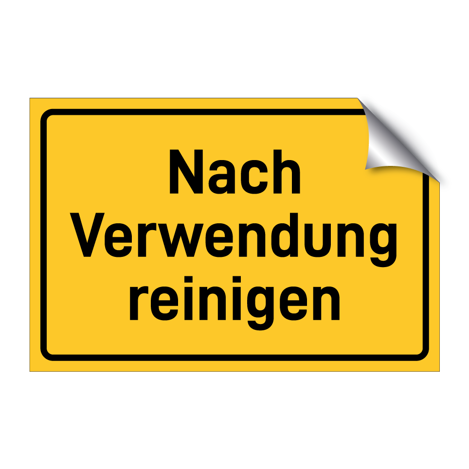 Nach Verwendung reinigen