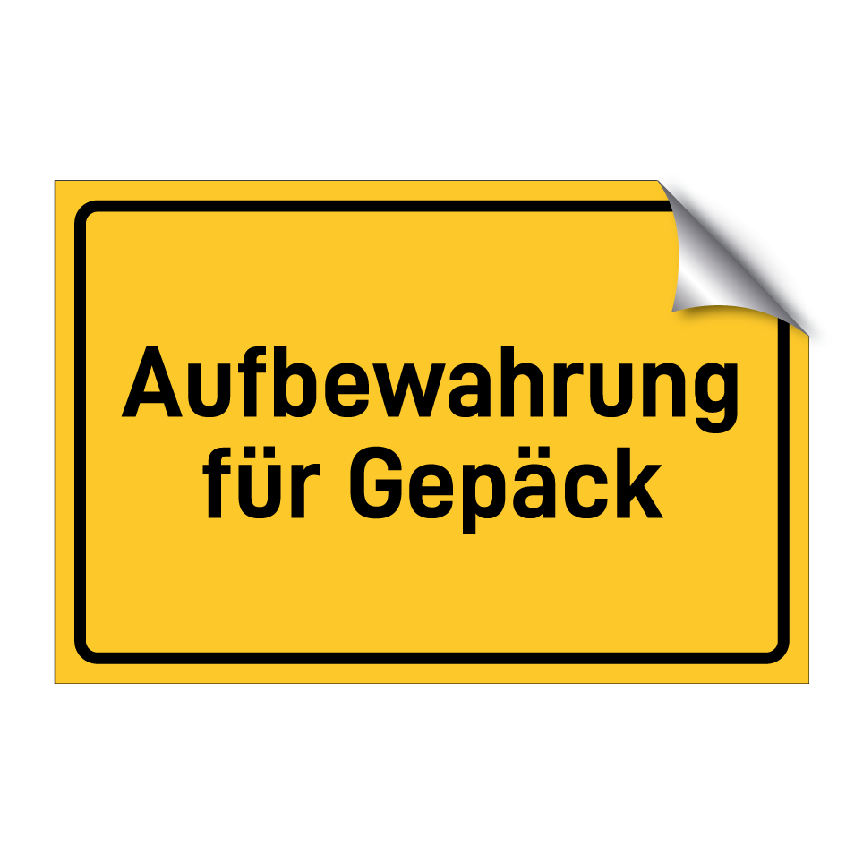 Aufbewahrung für Gepäck