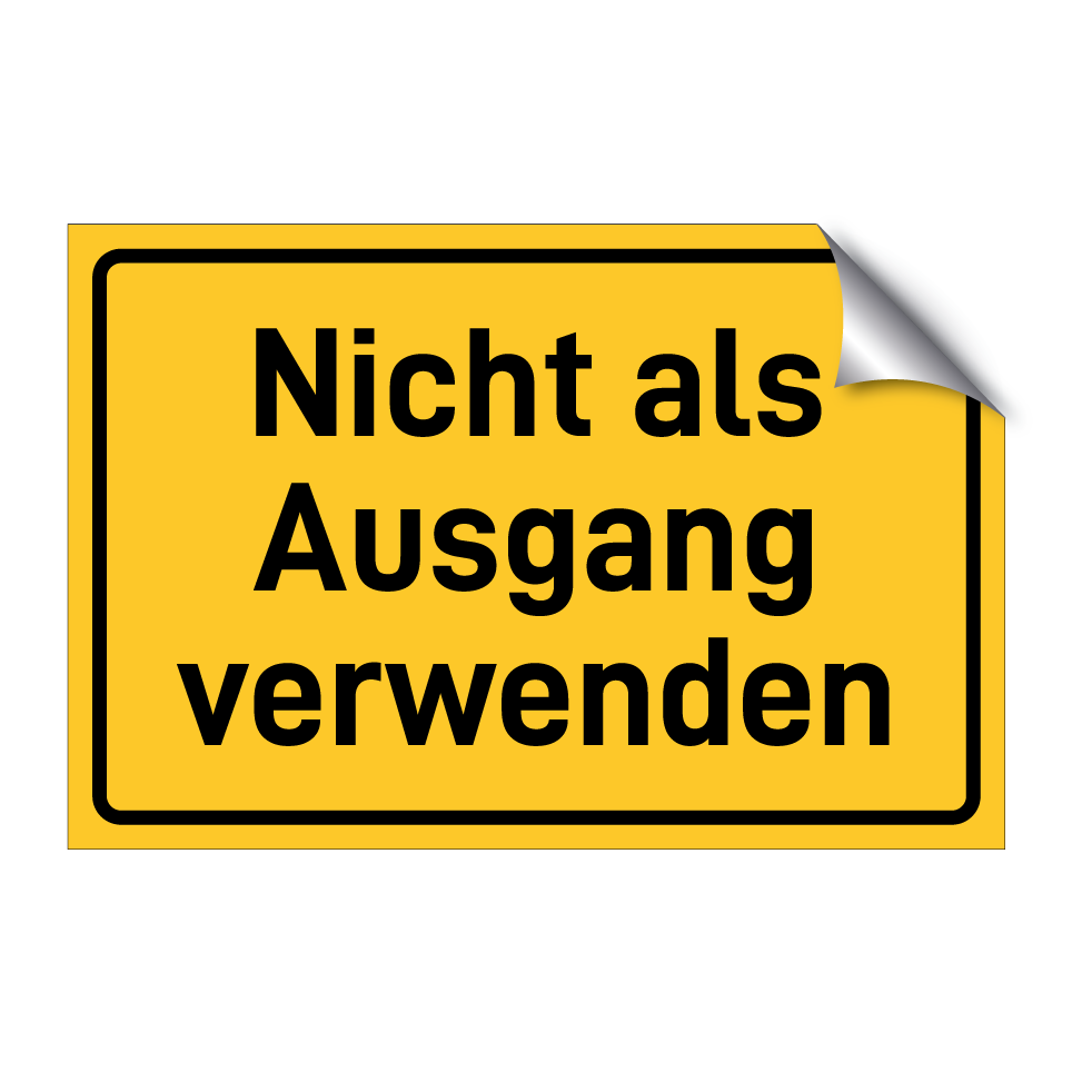 Nicht als Ausgang verwenden