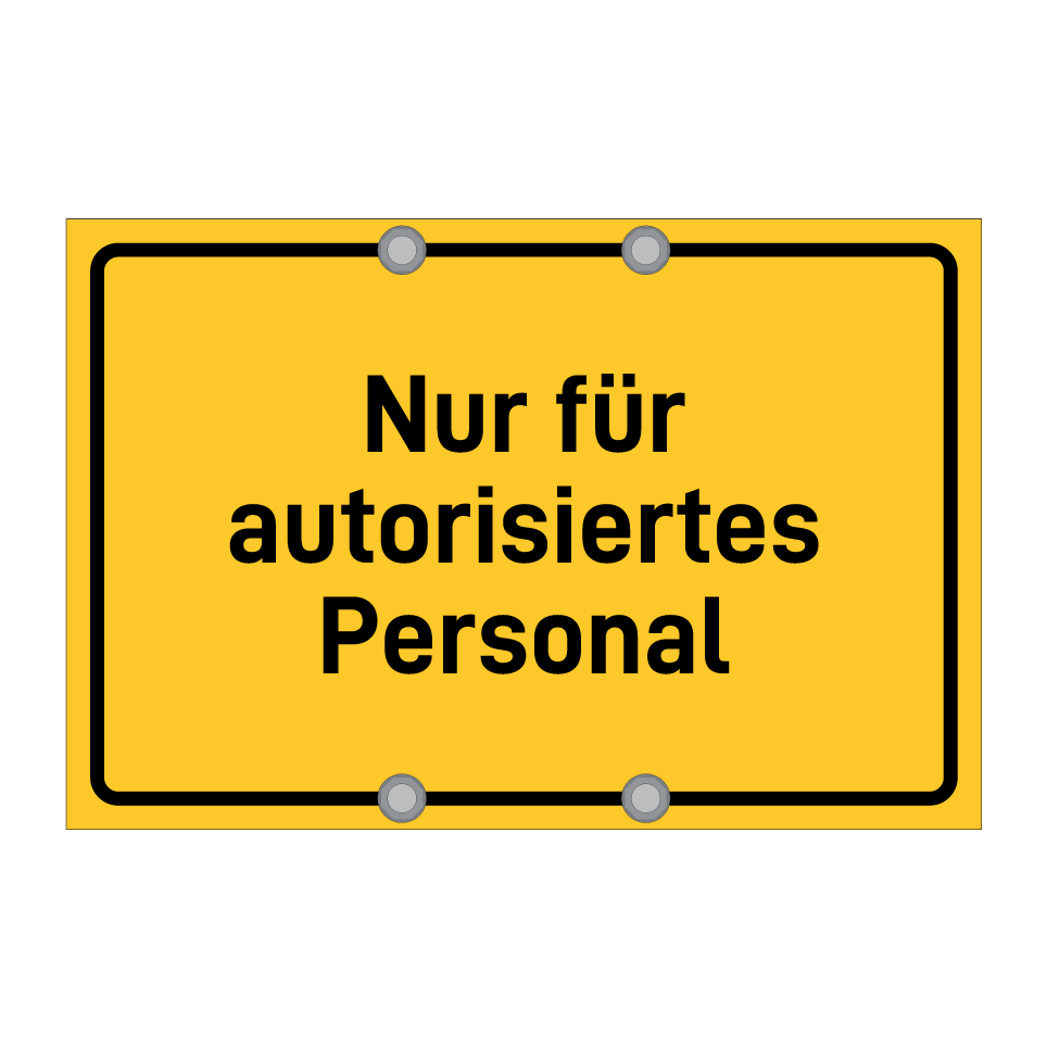 Nur für autorisiertes Personal