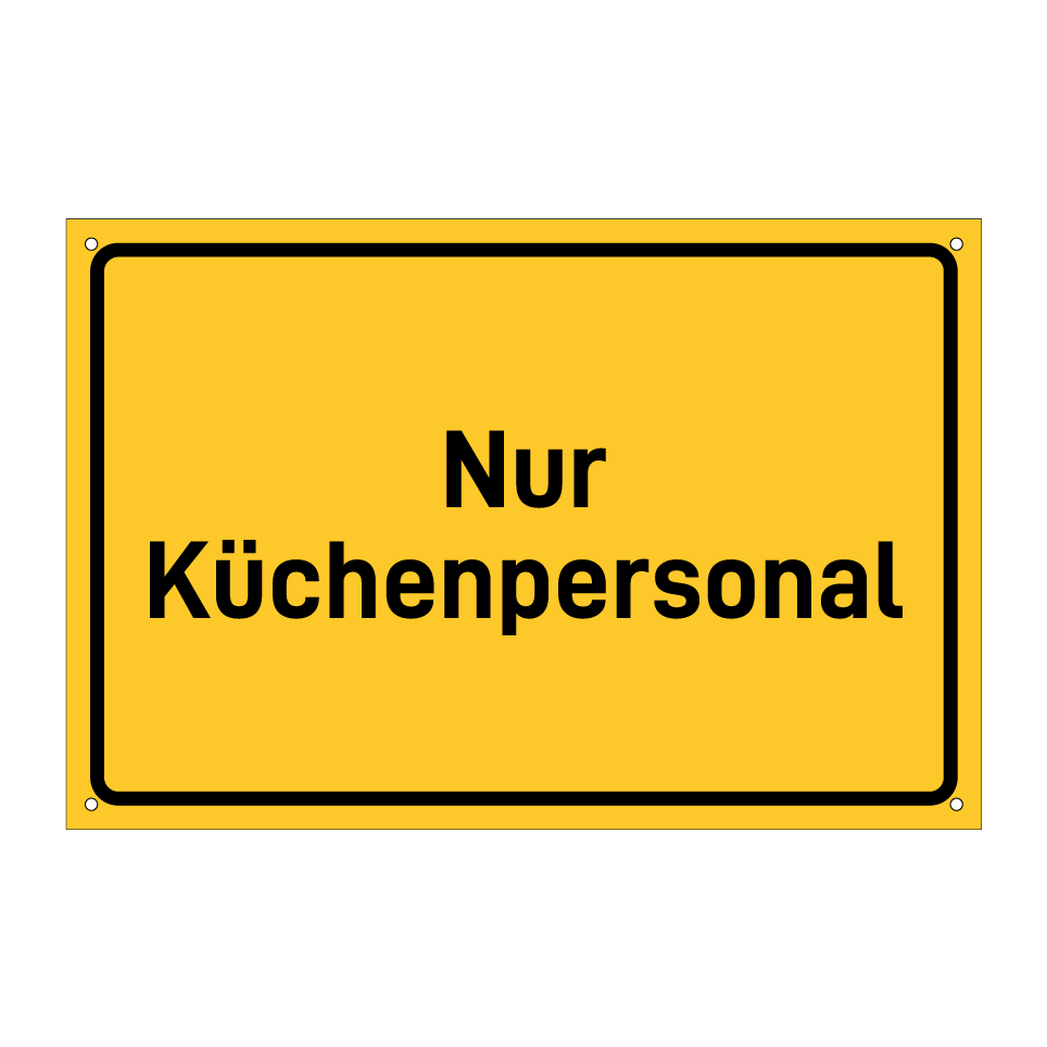 Nur Küchenpersonal