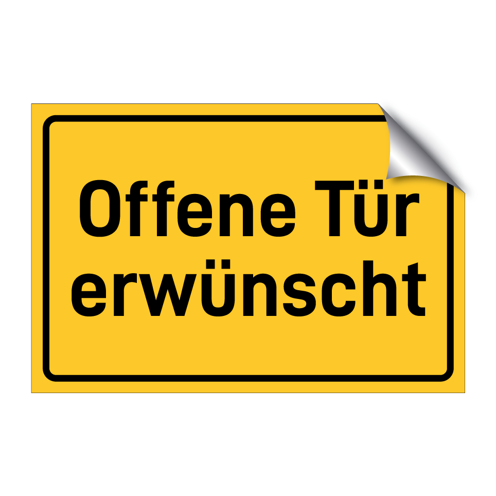 Offene Tür erwünscht