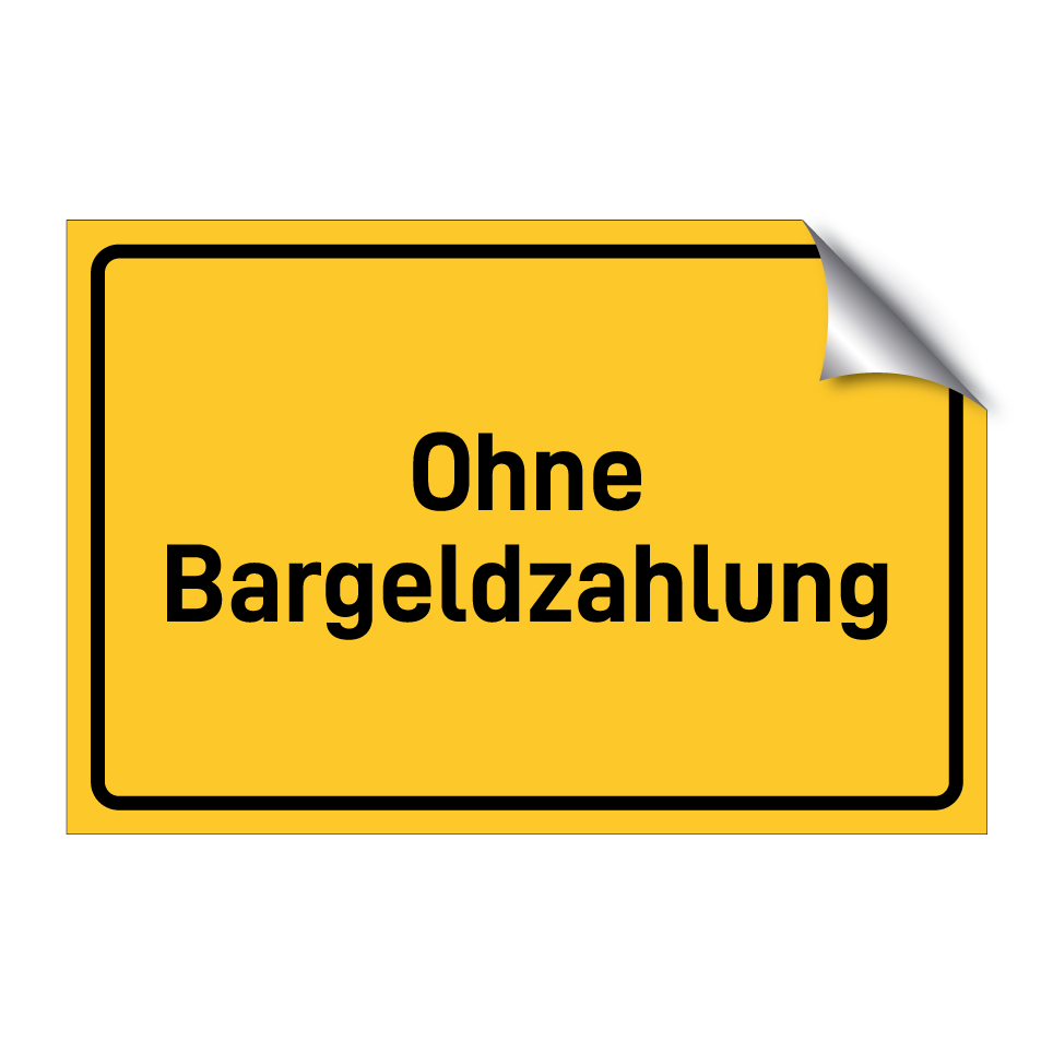 Ohne Bargeldzahlung