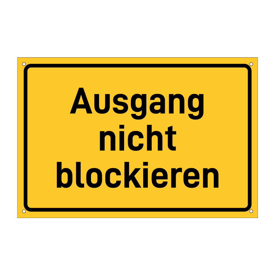 Ausgang nicht blockieren