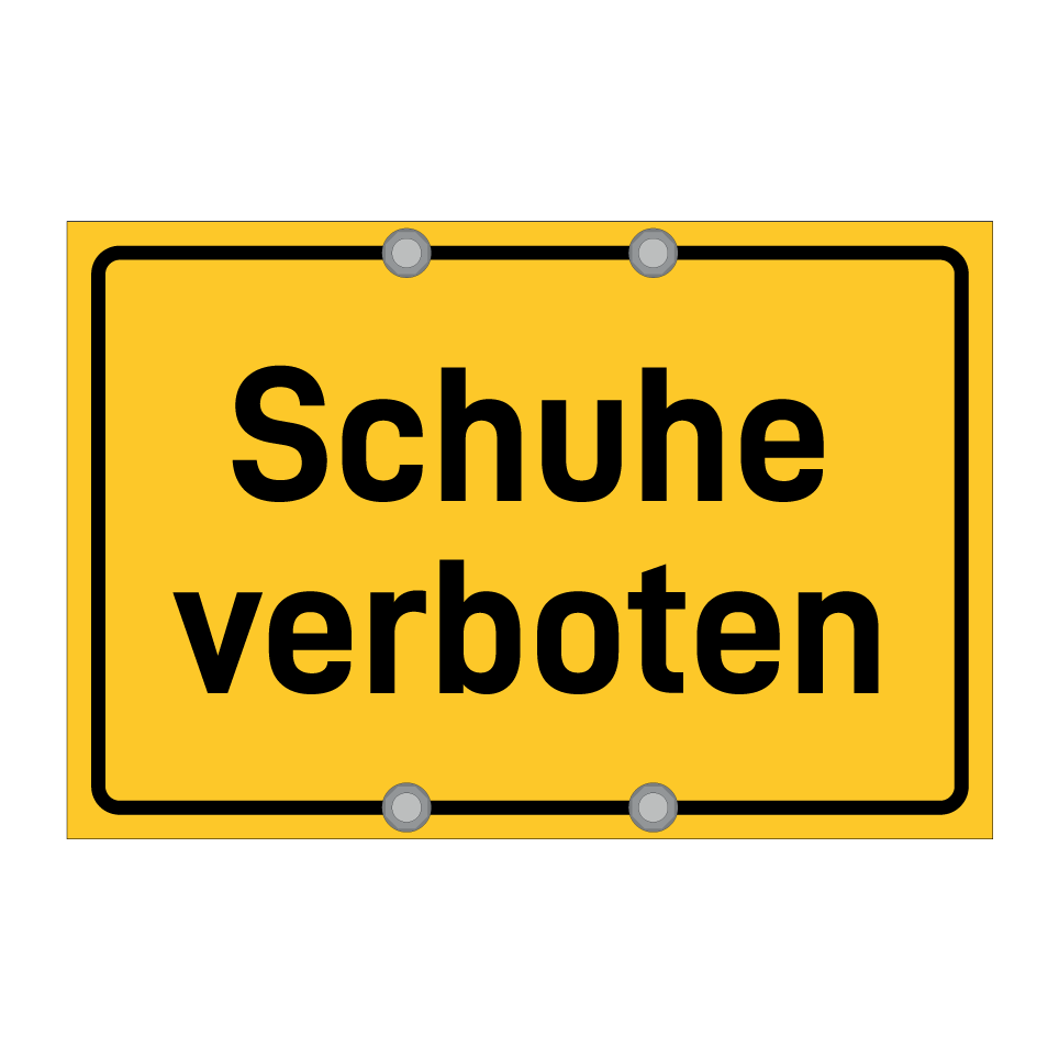 Schuhe verboten
