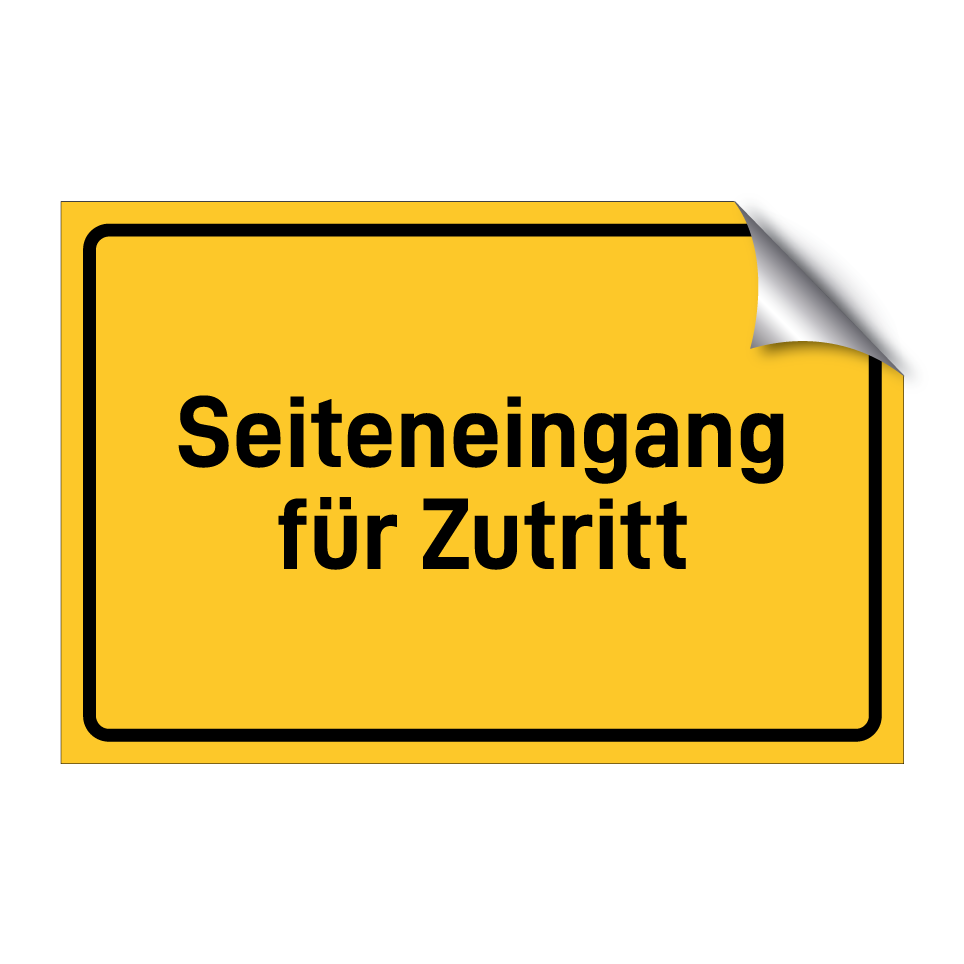 Seiteneingang für Zutritt