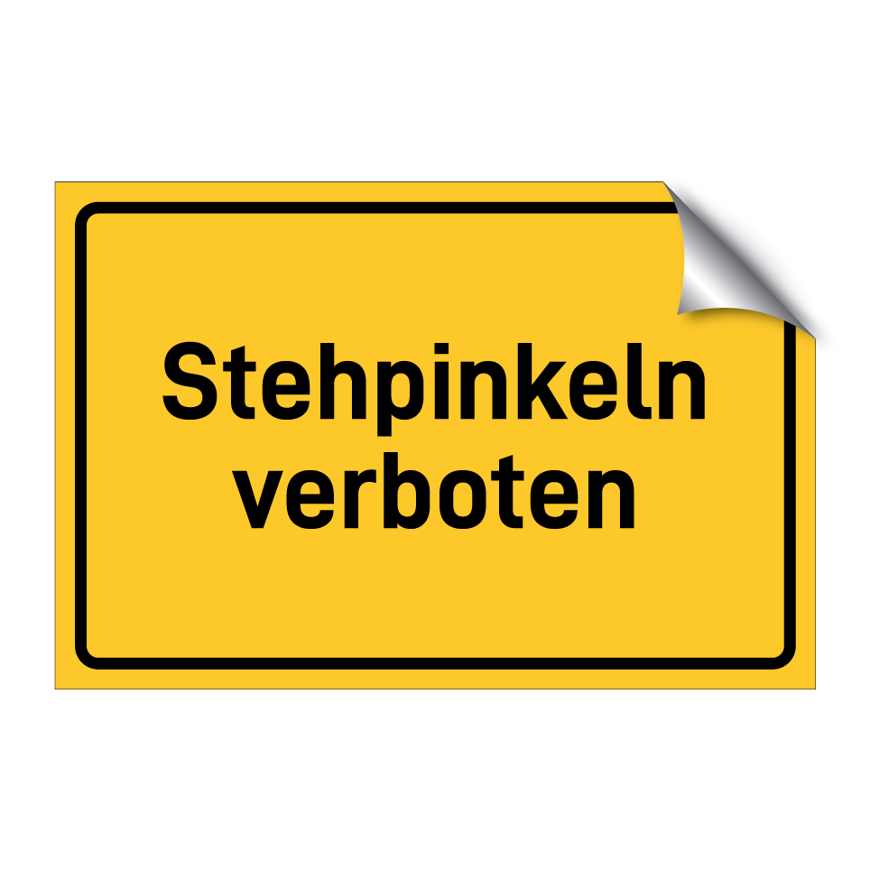 Stehpinkeln verboten