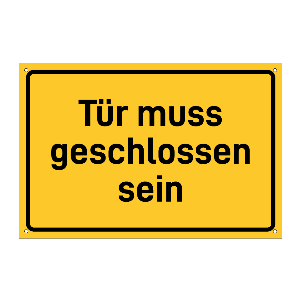 Tür muss geschlossen sein