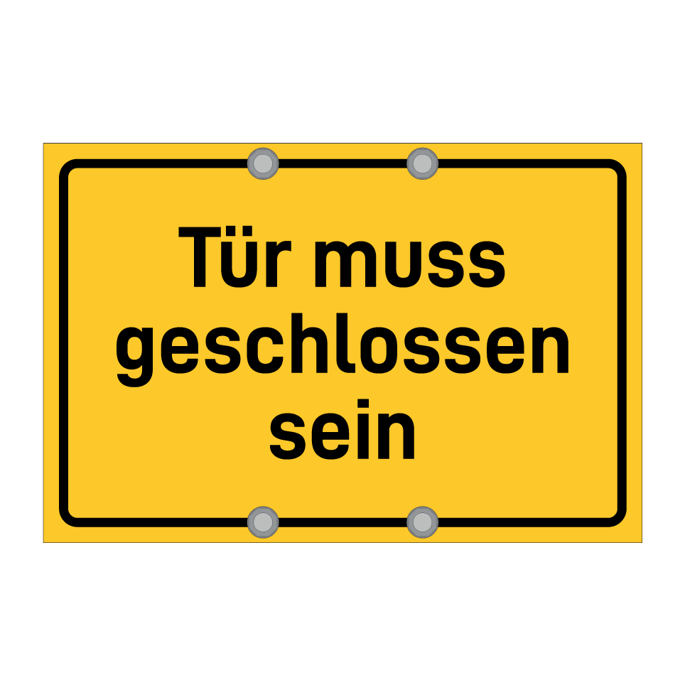 Tür muss geschlossen sein