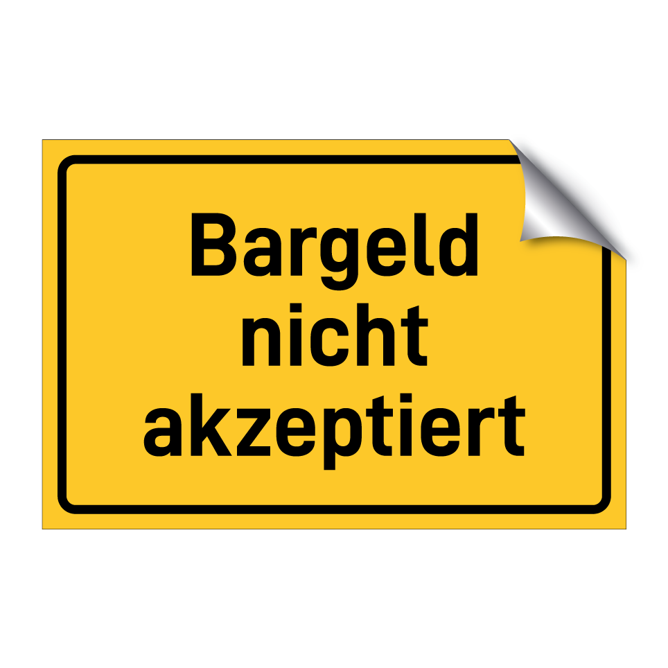 Bargeld nicht akzeptiert