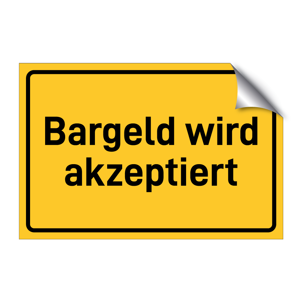 Bargeld wird akzeptiert