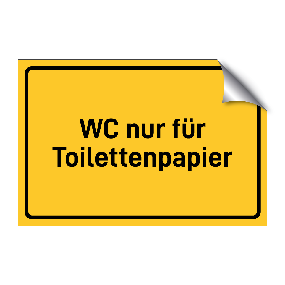 WC nur für Toilettenpapier